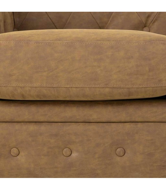 SOFA DE 2 PLAZAS 160 X 82 X 76 CHESTER POLIPIEL CAMEL