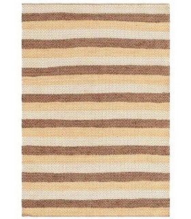 ALFOMBRA XL 200 X 300 RULLIAS ALGODON MARRON BEIGE Y CRUDO