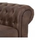 Butaca Chester clásica tapizada en polipiel marrón envejecida. 6