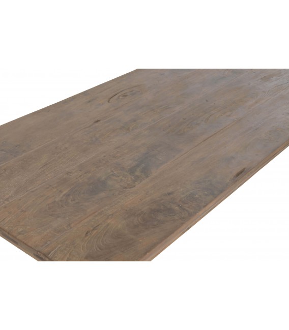 Mesa comedor grande boho de madera teca reciclada natural. 4