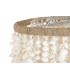 Lámpara de techo boho de conchas y fibras naturales trenzadas. 4