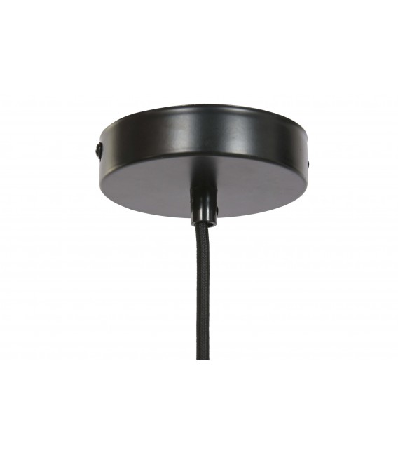 Lámpara de techo boho de conchas y fibras naturales trenzadas. 6