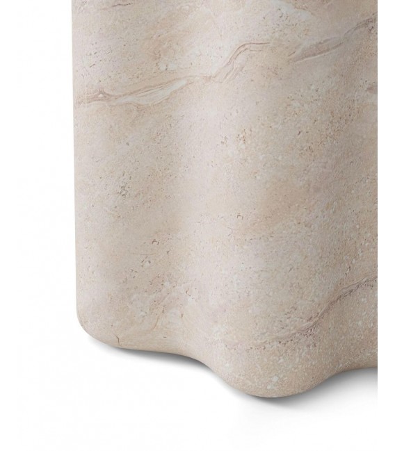 MESA DE COMEDOR REDONDA PEQUEÑA 100 Ø X 77 LAORO MICROCEMENTO TRAVERTINO