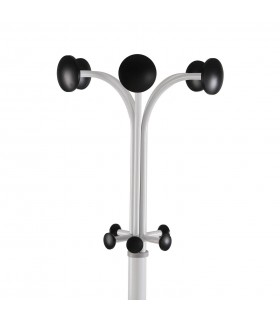 Perchero metálico blanco y mármol, diseño moderno y elegante. 1