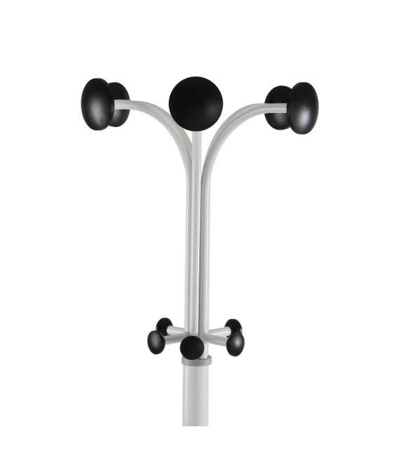 Perchero metálico blanco y mármol, diseño moderno y elegante. 1