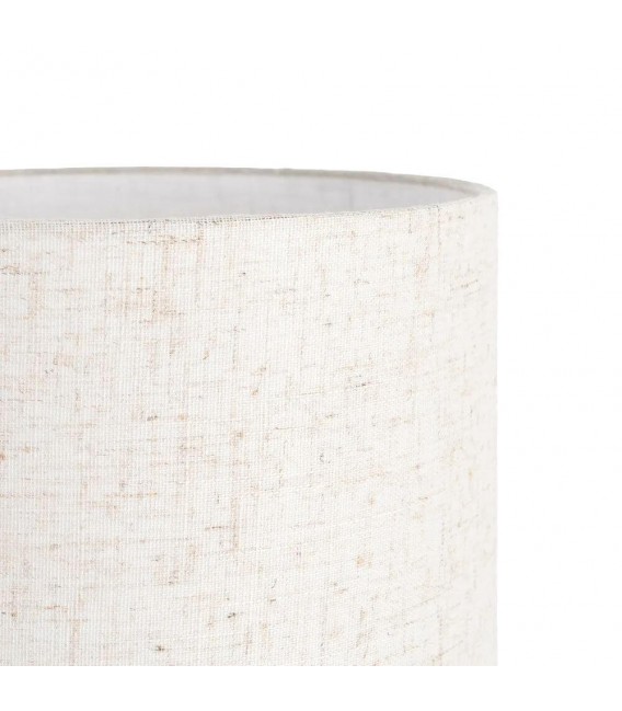 Lámpara boho cerámica multicolor con pantalla lino jaspeado. 1