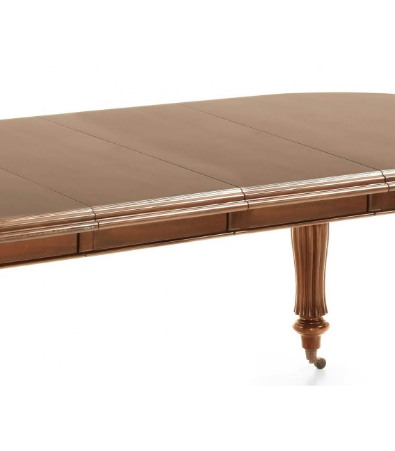 MESA DE COMEDOR EXTENSIBLE 160 X 110 X 80 VINTAGE MADERA CAOBA