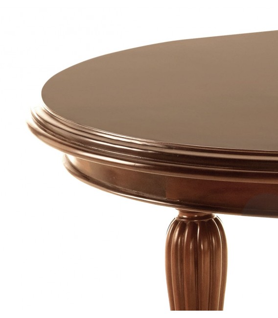 MESA DE COMEDOR EXTENSIBLE 160 X 110 X 80 VINTAGE MADERA CAOBA