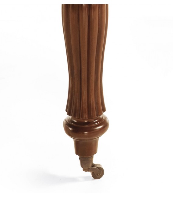 MESA DE COMEDOR EXTENSIBLE 160 X 110 X 80 VINTAGE MADERA CAOBA