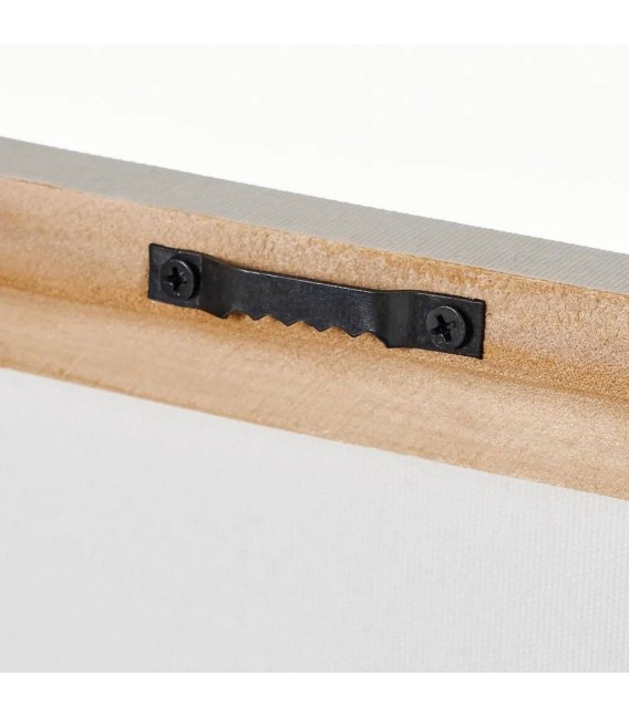 Cuadro paisaje oriental gris y ocre sobre lienzo contemporáneo.1