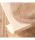 Mesita auxiliar wabi sabi de madera natural tallada a mano. 1