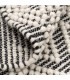 ALFOMBRA XL 200 X 300 ROMBLU LANA Y ALGODON NEGRA Y BLANCA