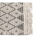 ALFOMBRA XL 200 X 300 ROMBLU LANA Y ALGODON NEGRA Y BLANCA