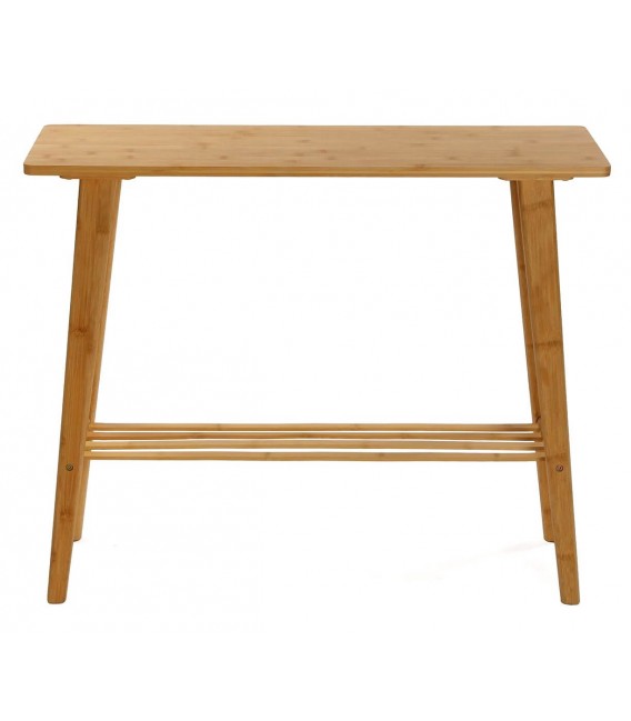 Consola pequeña nórdica de bambú natural para entrada ligera. 1
