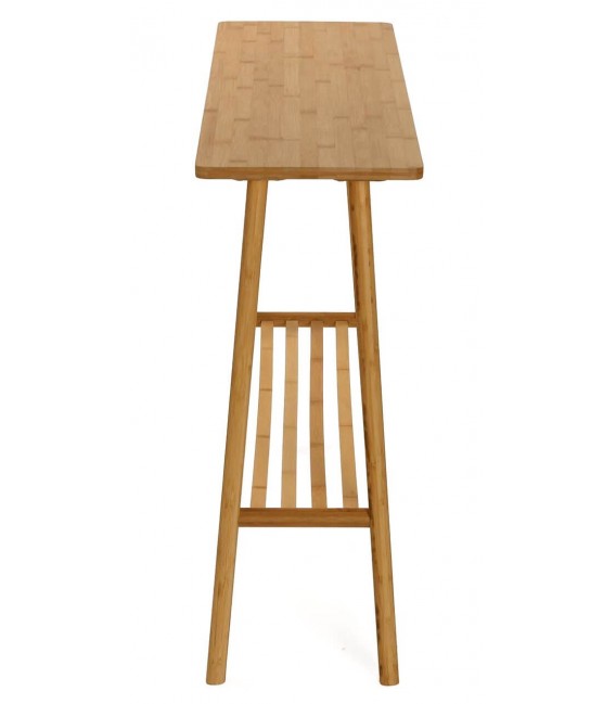 Consola pequeña nórdica de bambú natural para entrada ligera. 2