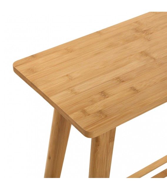 Consola pequeña nórdica de bambú natural para entrada ligera. 3
