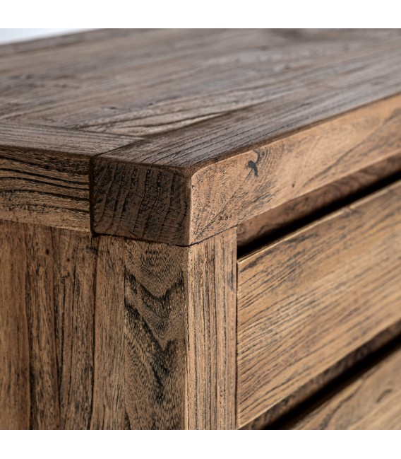 Consola de entrada XXL en olmo reciclado 9 cajones estilo oriental3