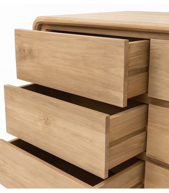 Cómoda XL de madera maciza de teca natural estilo boho 3