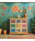 Cómoda artesanal de mango decorada a mano con colores vivos. Mdmhogar