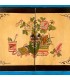 Taquillón oriental azul pintado a mano con motivos florales únicos. 4