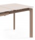 Mesa extensible metal y porcelánico topo estilo contemporáneo. 6