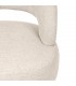 Butaca giratoria nórdica madera haya y chenilla beige natural 6