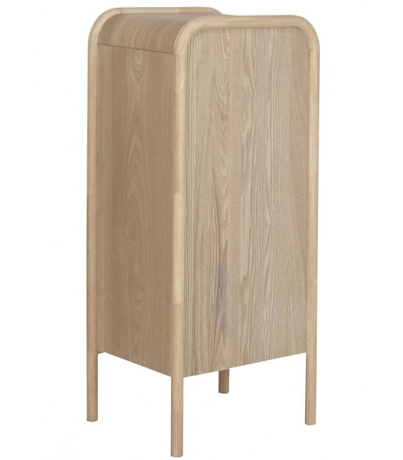 Sinfonier boho madera abeto y ratán natural con tiradores dorados 2