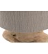 Lámpara XL boho madera teca natural con pantalla lino color topo 3