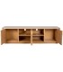 Mueble de TV contemporáneo en madera natural y travertino 3
