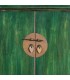 Armario madera verde patinado con herrajes bronce oriental 4