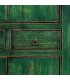 Armario madera verde patinado con herrajes bronce oriental 5