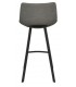 Taburete para barra tapizado en tela chenilla color gris oscuro 4