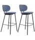 Set 2 taburetes para barra, estilo industrial, color azul