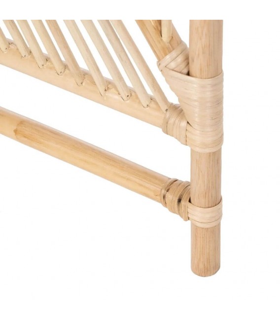 Biombo 3 hojas bambú y ratán natural trenzado artesanal boho4