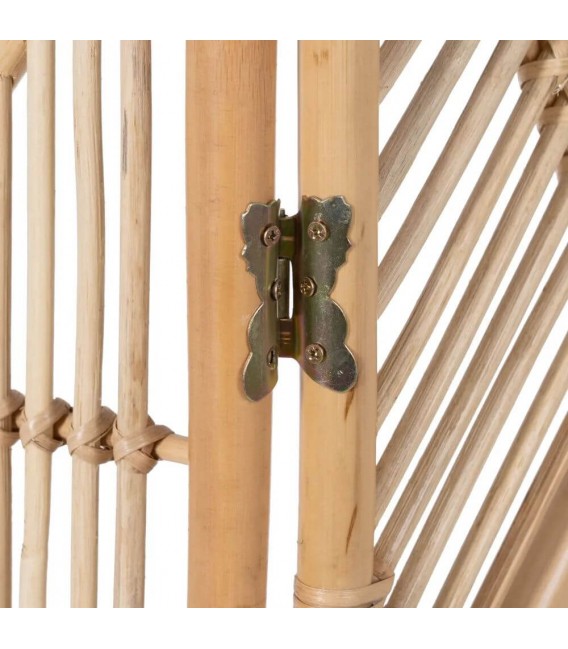 Biombo 3 hojas bambú y ratán natural trenzado artesanal boho3