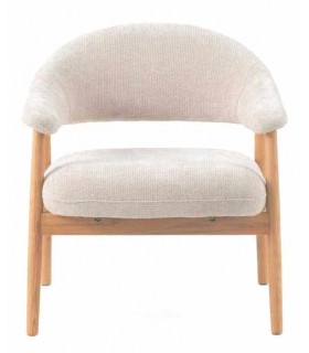 Butaca nórdica roble y chenilla para crear espacios acogedores 1