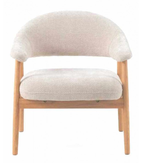 Butaca nórdica roble y chenilla para crear espacios acogedores 1