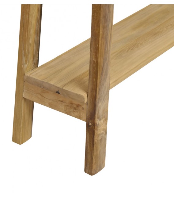 Consola de teca reciclada natural para entradas estilo boho 3