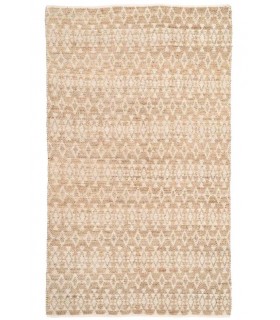 Alfombra grande boho en algodón y yute con tonos naturales suaves