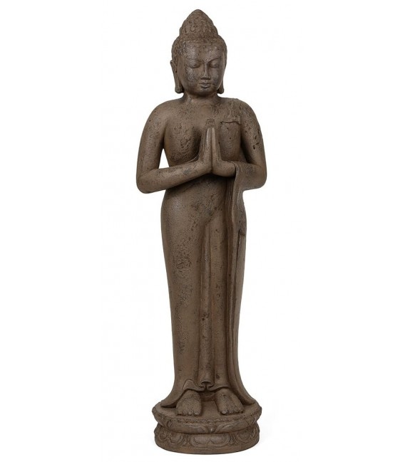 Figura decorativa estilo étnico con acabado bronce antiguo