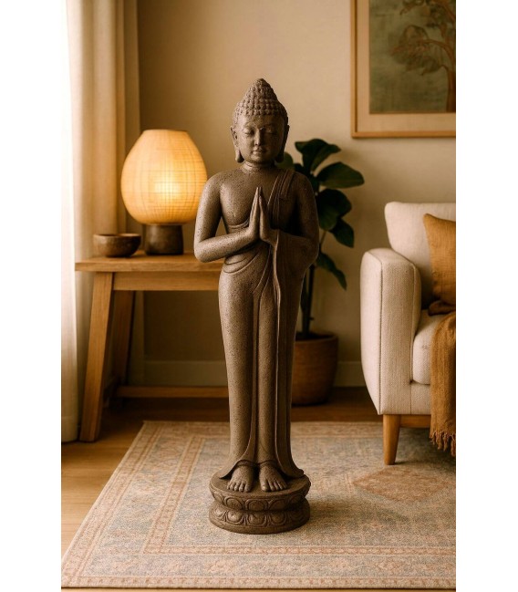 Figura decorativa estilo étnico con acabado bronce antiguo Mdmhogar