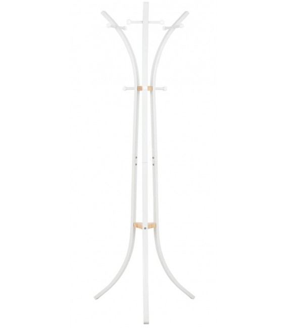 PERCHERO DE 63 X 51 X 177 MENIS METAL BLANCO MADERA NATURAL