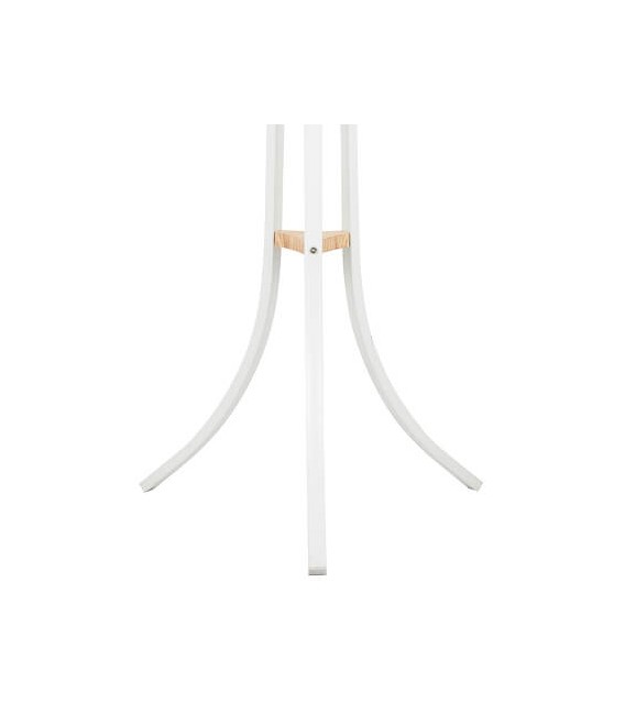 PERCHERO DE 63 X 51 X 177 MENIS METAL BLANCO MADERA NATURAL