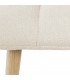 Silla tapizada blanco roto con patas imitación roble contemporánea 5