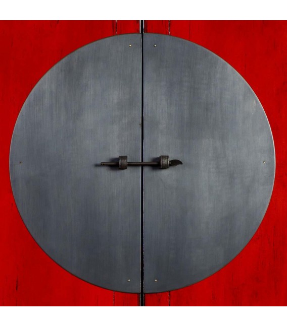 Armario alacena oriental rojo lacado con herrajes patinados 5