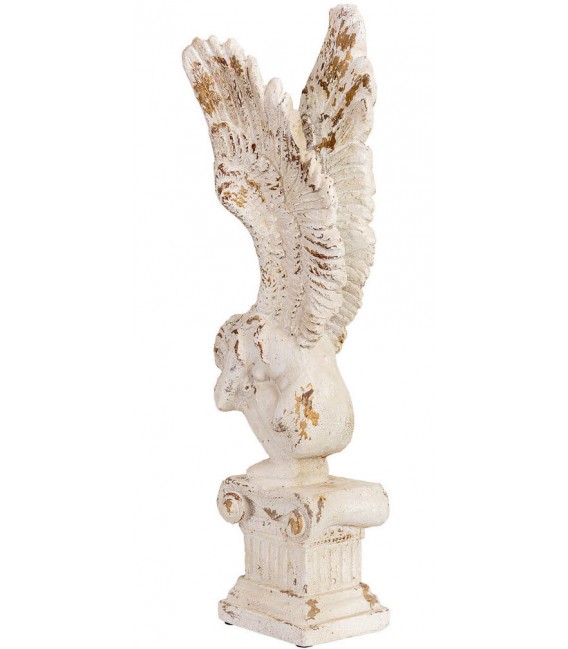 Figura decorativa clásica alta acabado piedra vieja decapada 3