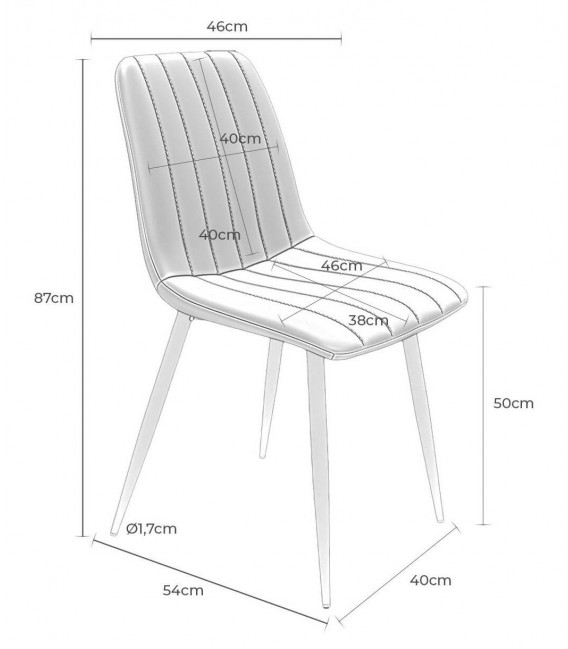 Silla tapizada verde con patas imitación roble para tu comedor6