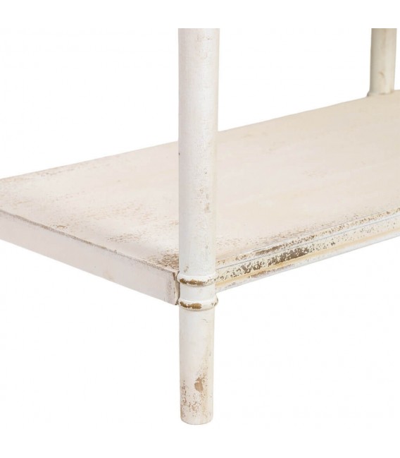 Consola clásica vintage XL blanca decapada que aporta calidez5