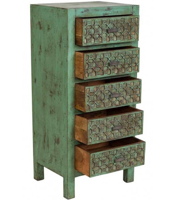 Sinfonier étnico verde tallado que aporta carácter y personalidad2