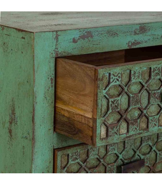 Sinfonier étnico verde tallado que aporta carácter y personalidad4